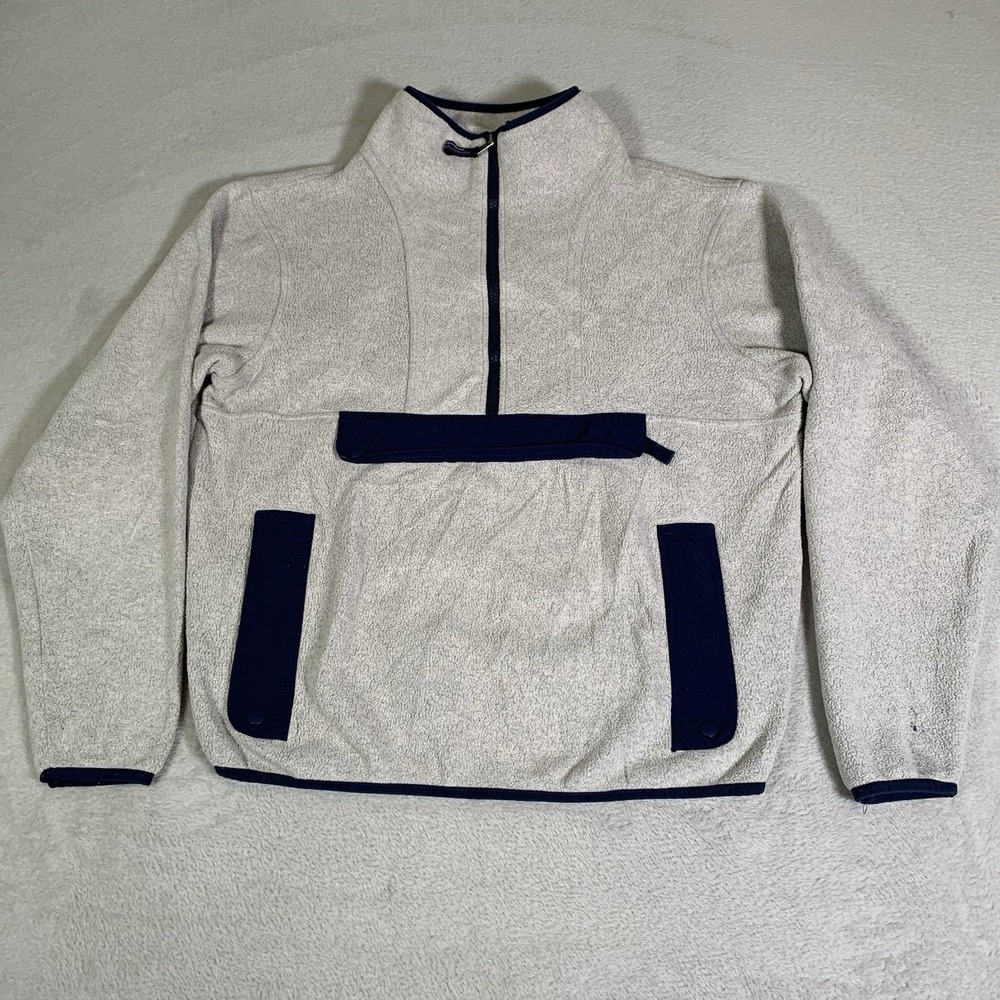 Patagonia Synchilla‎ Anorak Jacket Unisex Mens S Women's M Pullover Gray Blue